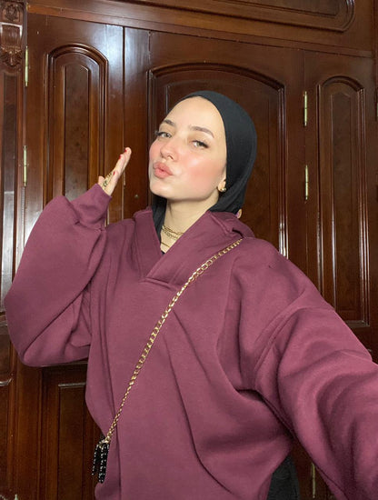 BURGANDY oversize hoodie