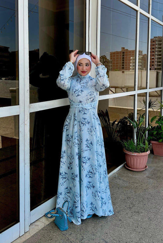 babbyblue patterned dress