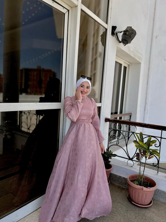 pink dual charm dress