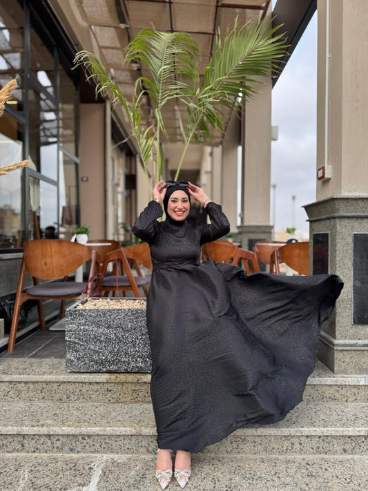 black dual charm dress