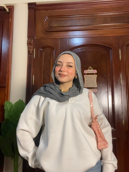 WHITE oversize hoodie