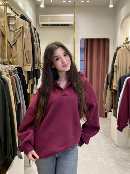 BURGANDY oversize hoodie