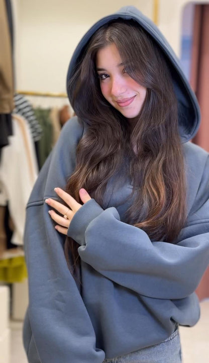 DARK GREY  POLO oversize hoodie