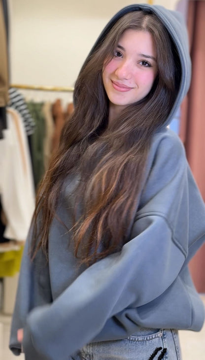 DARK GREY  POLO oversize hoodie