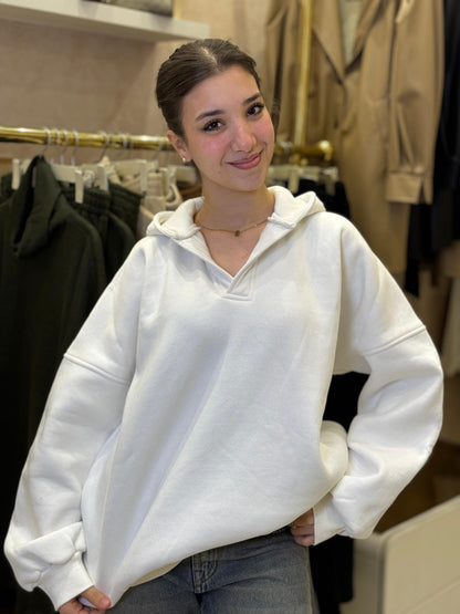 WHITE oversize hoodie