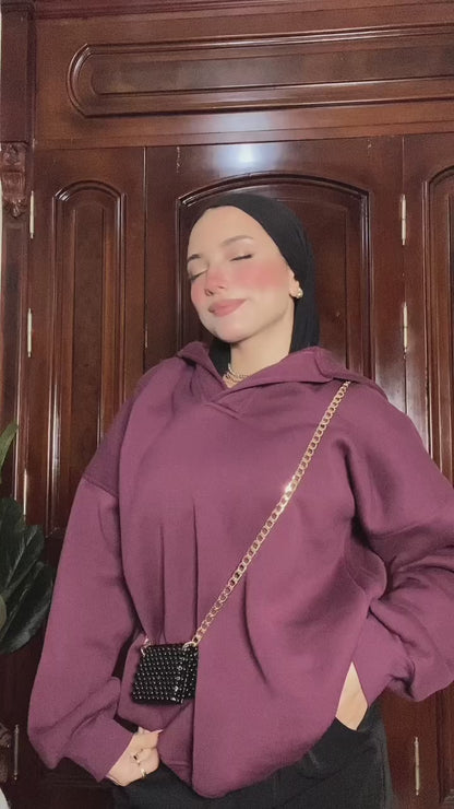 BURGANDY oversize hoodie