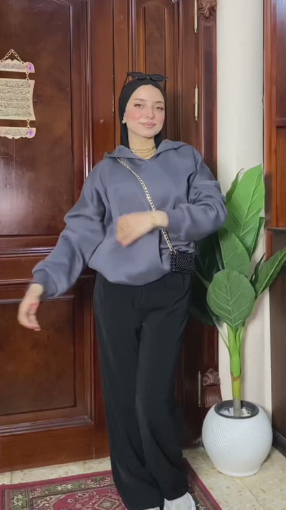 DARK GREY  POLO oversize hoodie