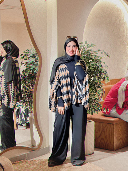 black and brown summer cardigan