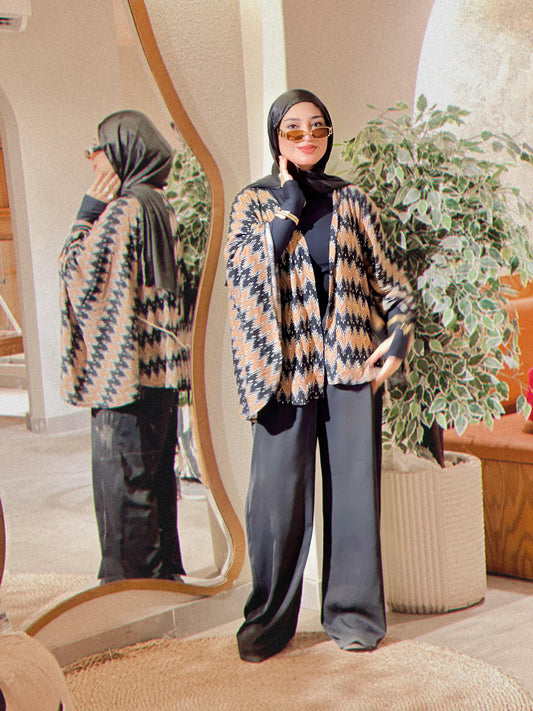 black and brown summer cardigan